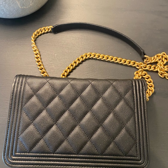 Chanel Boy Wallet on chain in Black - Picture 5 of 11